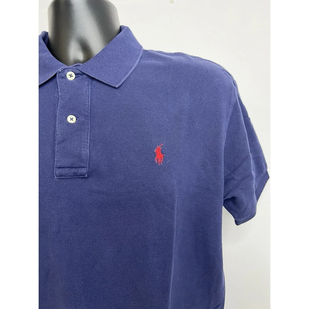 Polo Ralph Lauren Men's Large Shirt Short-sleeve Button-up Classic Fit‎ Blue